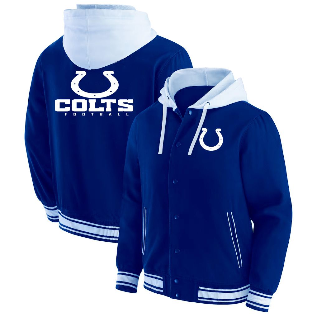 Men 2026 NFL Indianapolis Colts  jacket hoodie Blue 011
